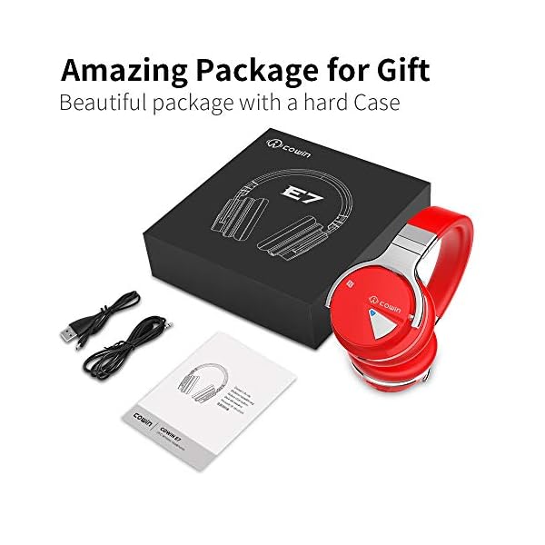 COWIN-E7-Active-Noise-Cancelling-Bluetooth-Headphones-with-Microphone-Hi-Fi-Deep-Bass-Wireless-Headphones-Over-Ear-Comfortable-Protein-Earpads-30-Hours-Playtime-for-Travel-Work-TV-Computer-Deepred COWIN E7 Active Noise Cancelling Bluetooth Headphones with Microphone Hi-Fi Deep Bass Wireless Headphones Over Ear…