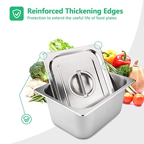 image for Kitma 1/2 Size Stainless Steel Solid Steam Table Pan Cover, Half Size 