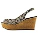Coach Ferry Womens Black/Smoke Slingback Wedge Sandals