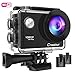Crosstour Action Camera Full HD 1080P Wifi Underwater 40 Meters with 2 Rechargeable 1050mAh Batteries and IP68 Waterproof Case for Vlog