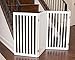INTERNET'S BEST Dog Gate Indoor Freestanding Pet Barrier, Folding Wood Dog Fence, Extra Wide Doorway Puppy Gate, Indoor Animal Privacy Panel, Wooden Cat Fence - 4 Panel - 36