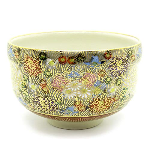 Japanese Matcha Bowl Gold Flowers Kutani Yaki(ware) Pricepulse