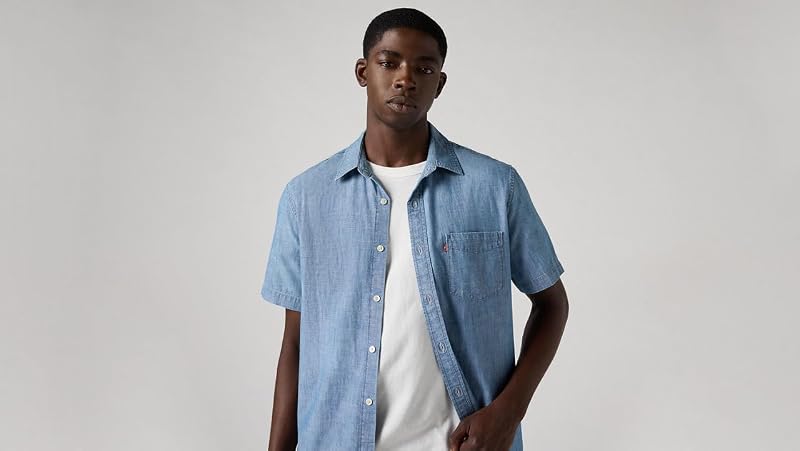 Levis 86624-0062 - Hauts pour Homme, Sebastian Chambray L, M — photo 4 sur 7