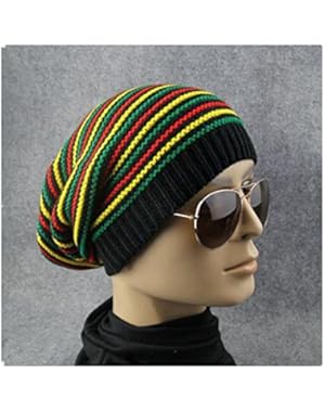 Winter Hat, Saingace Fashion Unisex Warm Twist Pattern Knit Rainbow Striped Cap