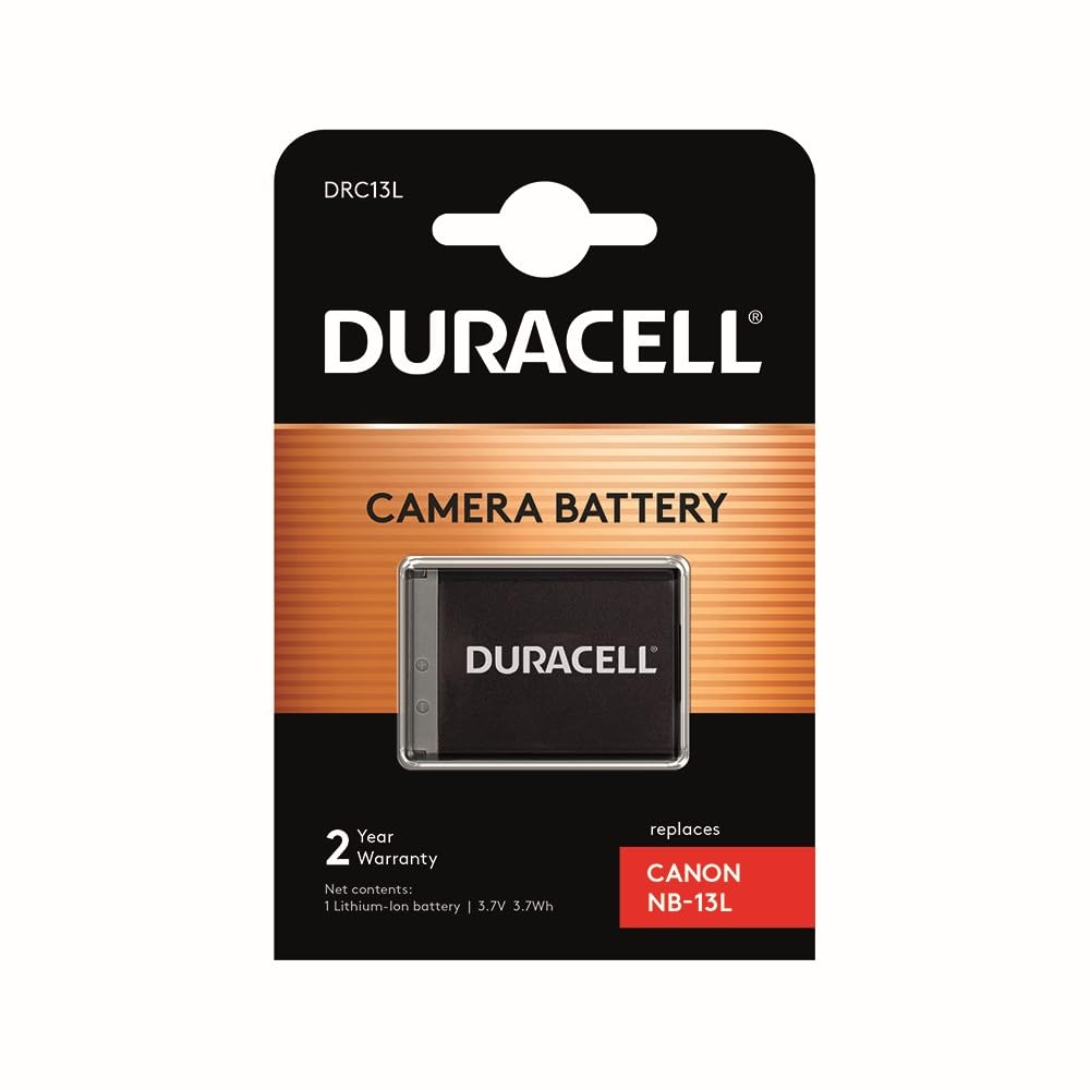 Duracell DRC13L Rechargeable Lithium-Ion Battery (Li-Ion) 1010 mAh 3.7 V - Rechargeable Batteries (1010 mAh, 3 Wh, Lithium-Ion (Li-Ion) 3.7 V, Black, 1 Piece