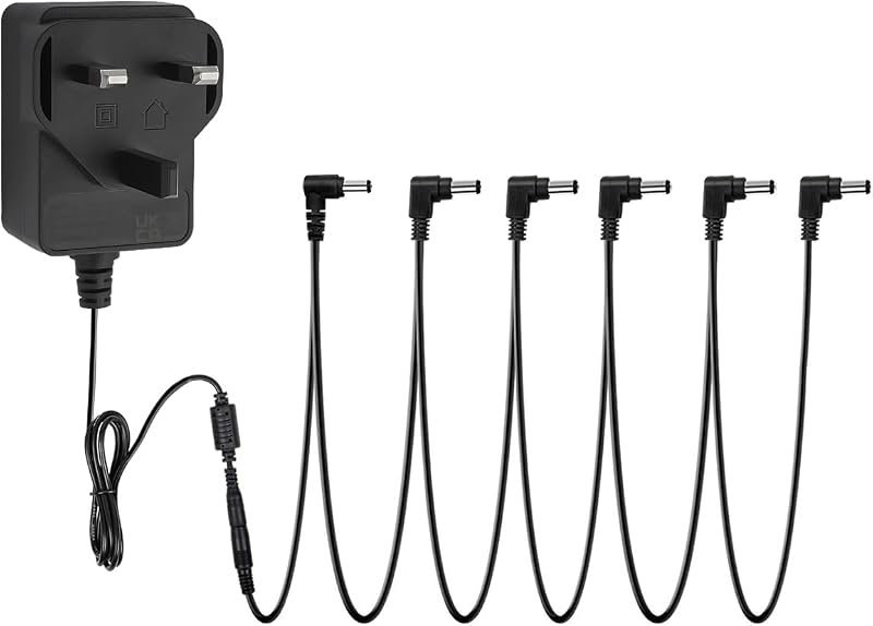 STRICH SPA-10 9V DC 1A Guitar Pedal Power Supply 6 Way Daisy Chain