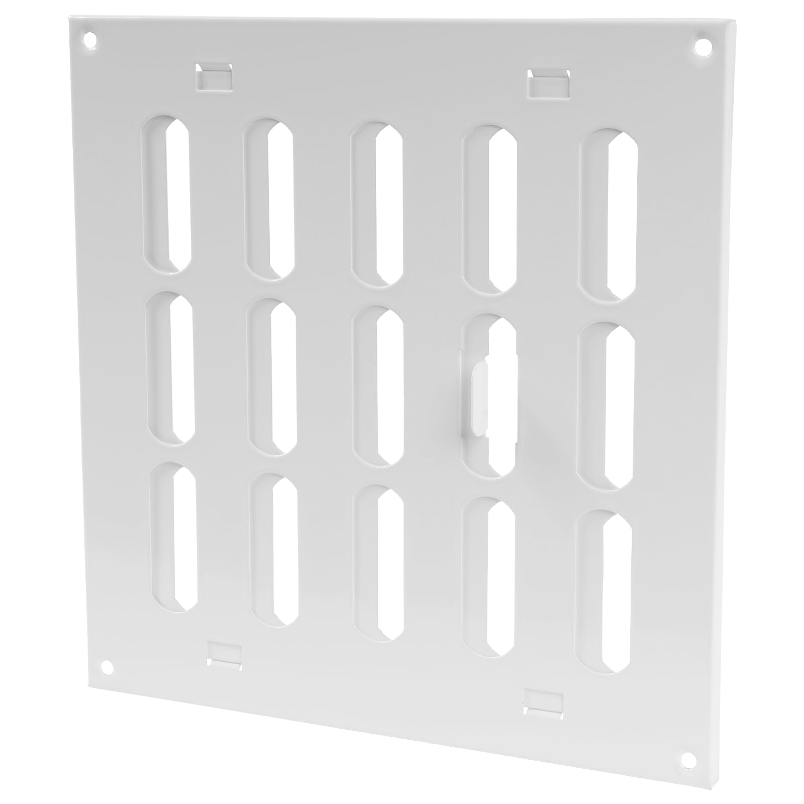 Repa Market 8" x 8" Inch (Outer Dimensions) White Adjustable Air Wall Vent Cover - Indoor Outdoor Metal Grille - Heating Cooling Ventilation for Home Garage Shed Open and Close Register (200 x 200 mm)