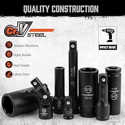 HORUSDY 19-Piece 1/2 Impact Socket Set | SAE