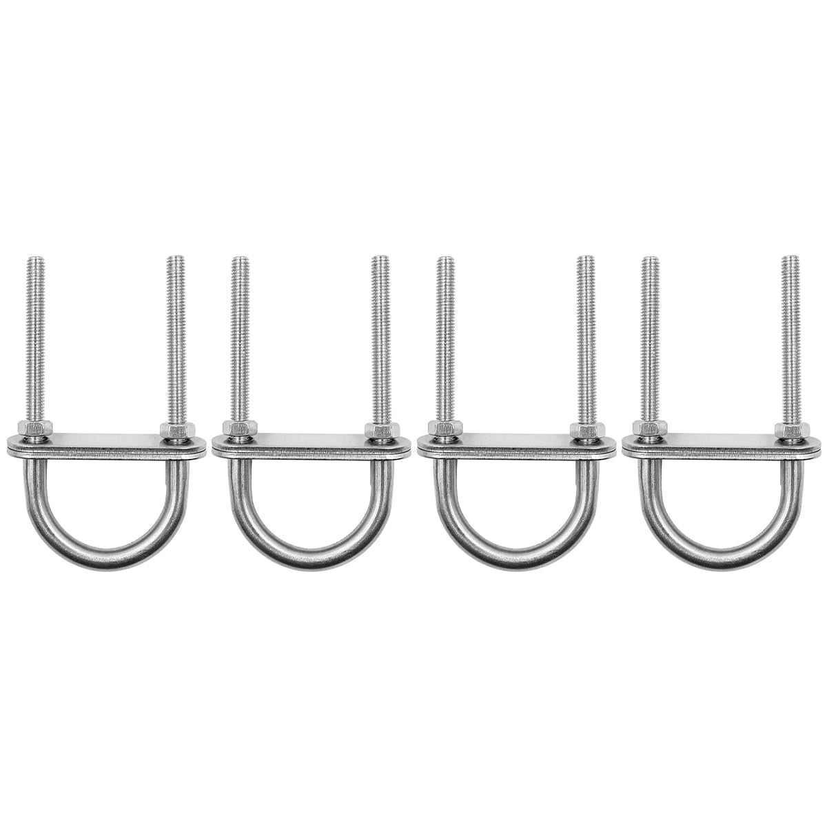 Pack of 4 ZONADAH U Bolts M5 78x36mm,304 Stainless Steel Round Bend U-Bolts with Plates Nuts,U Bolt Accessories, U Shape Bolts,U Brackets for Boat Hardwar Automotive Plumbing Home and Industrial