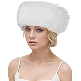 Gvhntk Faux Fur Headband for Women with Elastic Fuzzy Fur Hat Winter Earwarmer Earmuff Furry Headwrap for Cold Weather Ski