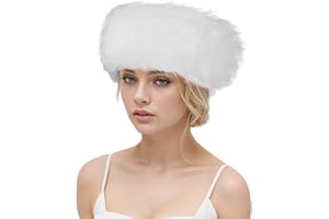 Gvhntk Faux Fur Headband for Women with Elastic Fuzzy Fur Hat Winter Earwarmer Earmuff Furry Headwrap for Cold Weather Ski