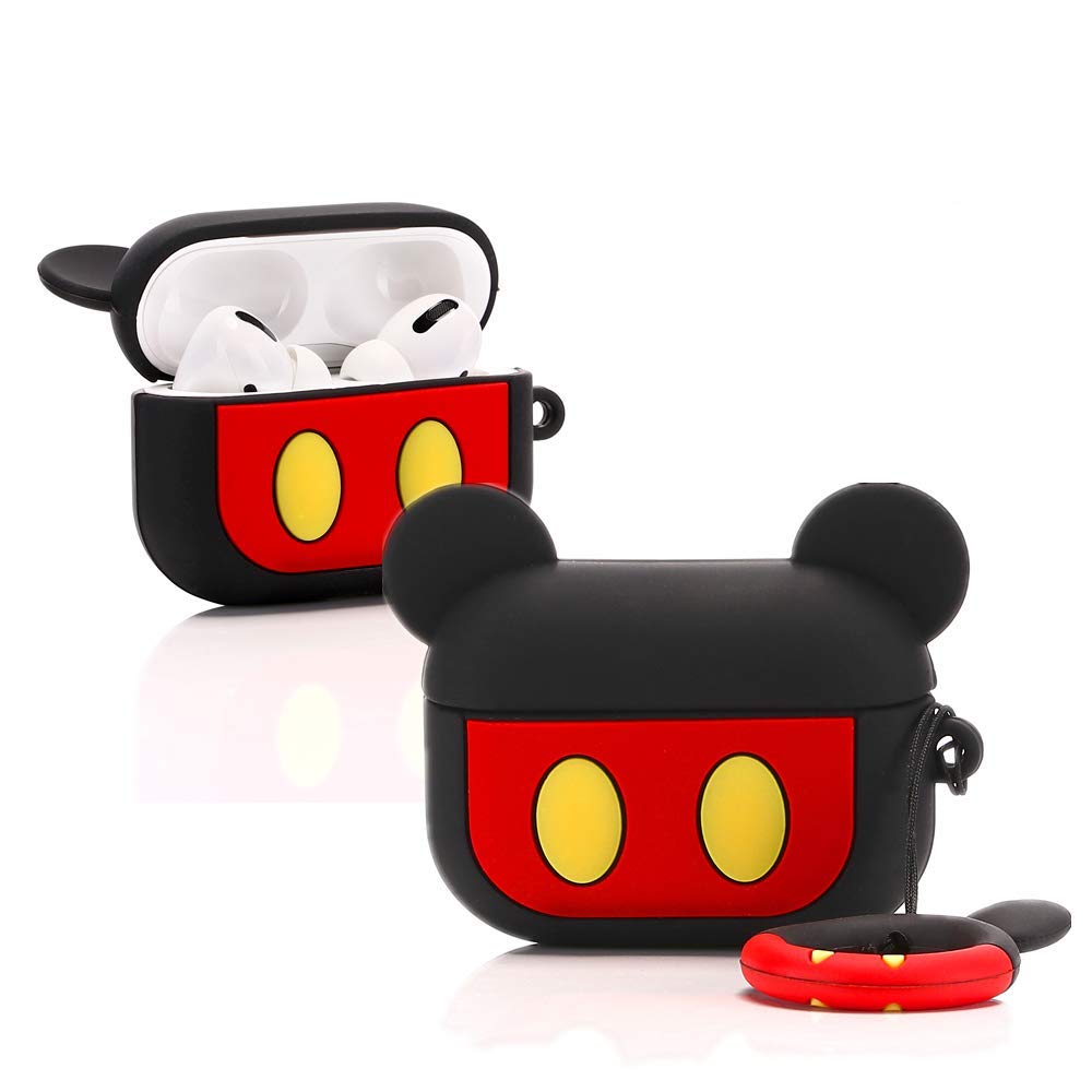 Photo 1 of ZAHIUS Airpods Pro Silicone Case Funny Cover Compatible for Apple Airpods Pro[3D Cartoon Pattern][Designed for Kids Girl and Boys] (Mickey)