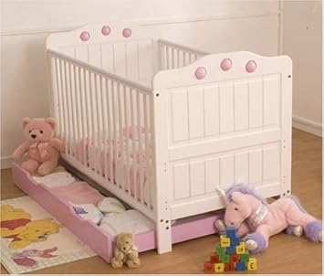 Airlie Cot Bed White And Pink With Drawer Amazon Co Uk Baby