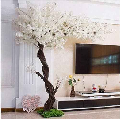 手作りフラワー 白い 人工桜の木 屋内 アウトドア ホーム パーティー 結婚式 壁 ホーム 装飾 偽