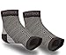 Physix Gear Sport Plantar Fasciitis Socks with Arch Support for Men & Women - Ankle Compression Sleeve, Toeless Compression Socks Foot Pain Relief, Ankle Swelling Better than Night Splint, Black L/XL