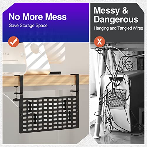 Under Desk Cable Management No Drill, Xpatee 16'' Desk Cable Management