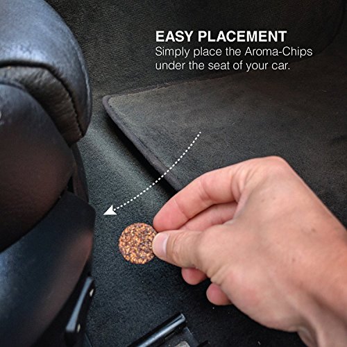 Aroma Chips New Car Smell (25 Pack) Car Air Freshener with 2 Vent Clips