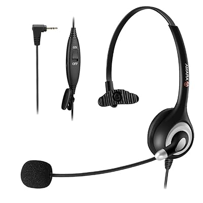 Buy Phone Headset 2 5mm With Noise Canceling Mic Mute Switch Telephone Headset For Panasonic At T Vtech Uniden Cisco Grandstream Cordless Phones Online In Indonesia B085qfw17c