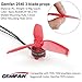 Crazepony 16pcs Gemfan Flash 2540 3-Blade Propeller 2.5 inch Triblade Props Compatible with 1105 1106 Brushless Motor for Micro FPV Drone Quadcopter Like Babyhawk R Leader120 Cygnet Cx2(Red)