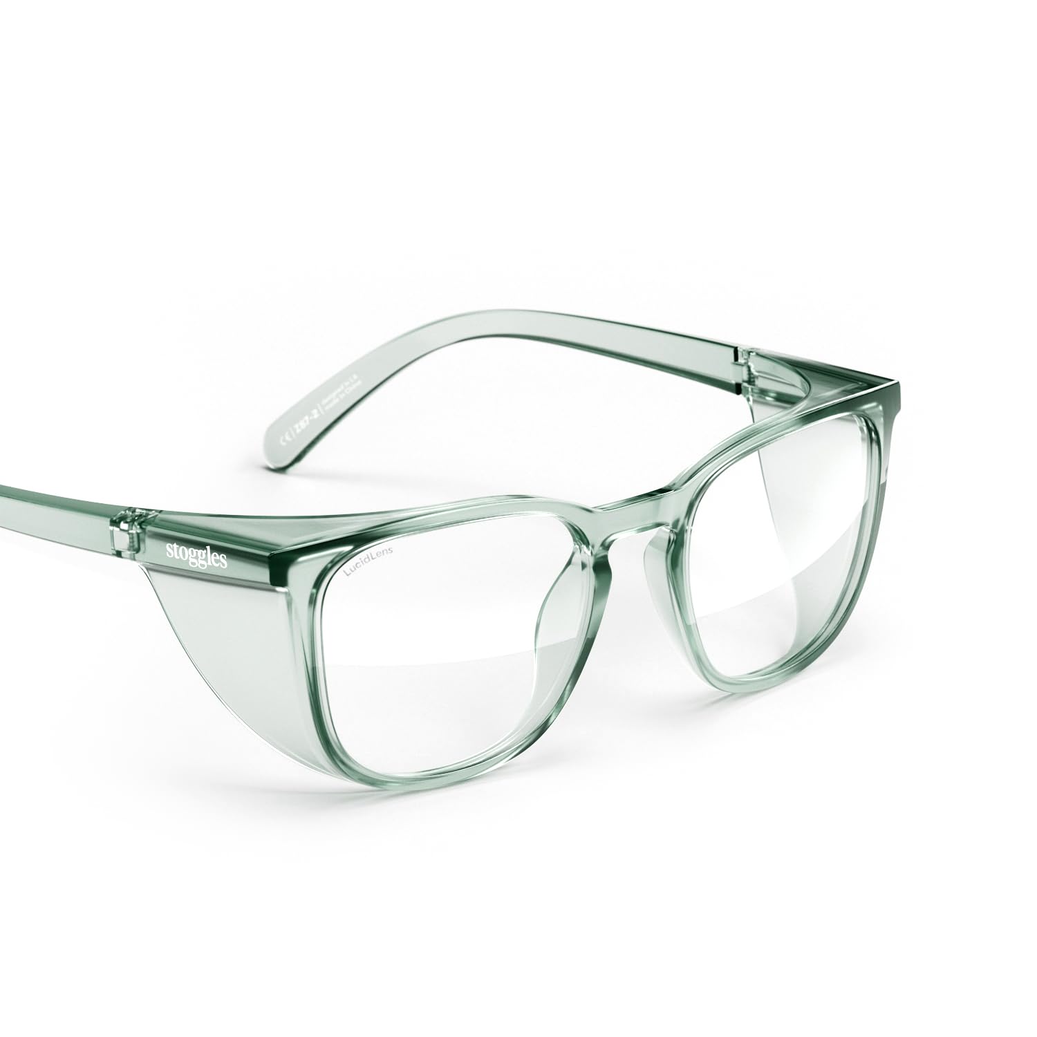 Photo 1 of Stoggles Square Z87.1 Certified Polycarbonate Safety Glasses, Scratch & Shatter-Proof, Blue-Light & UV Blocking Lens, Top & Side Shields, Anti-Fog Dip Coated, Durable, Protective & Stylish Eyewear