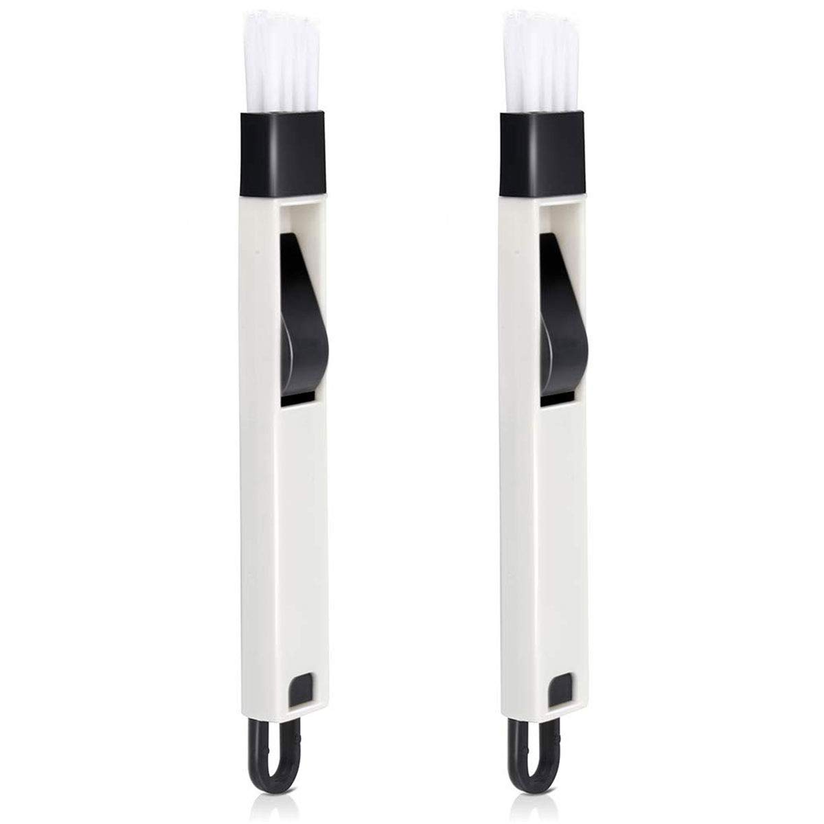 2Pcs Window Slots Cleaning Brush 2 in 1 Small Gap Vent Keyboard Office Cleaning Mini Dustpan and Brushes