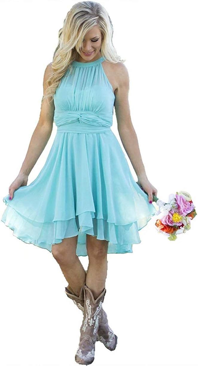 zhuluokeke Boho Bridesmaid Dresse for Juniors Short