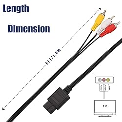 AV Cable Composite Video Cord Compatible with