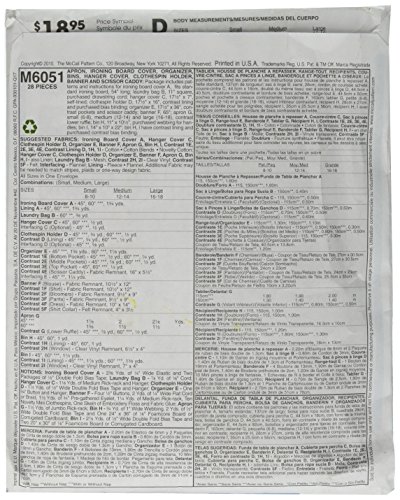 McCall's Patterns M6051 Apron, Ironing Board Cover, Organizer, Bins, Hanger Cover, Clothespin Holder, Banner and Scissor Caddy, All Sizes