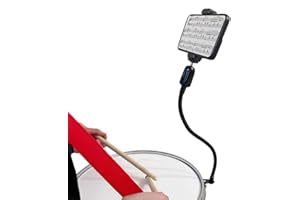 Smallan Musical Instrument Phone Stand for Marching Snare Drum and Bass Drum, Adjustable Snare Drum Phone Lyre for Marching Drum Accessories (Black, Standard)