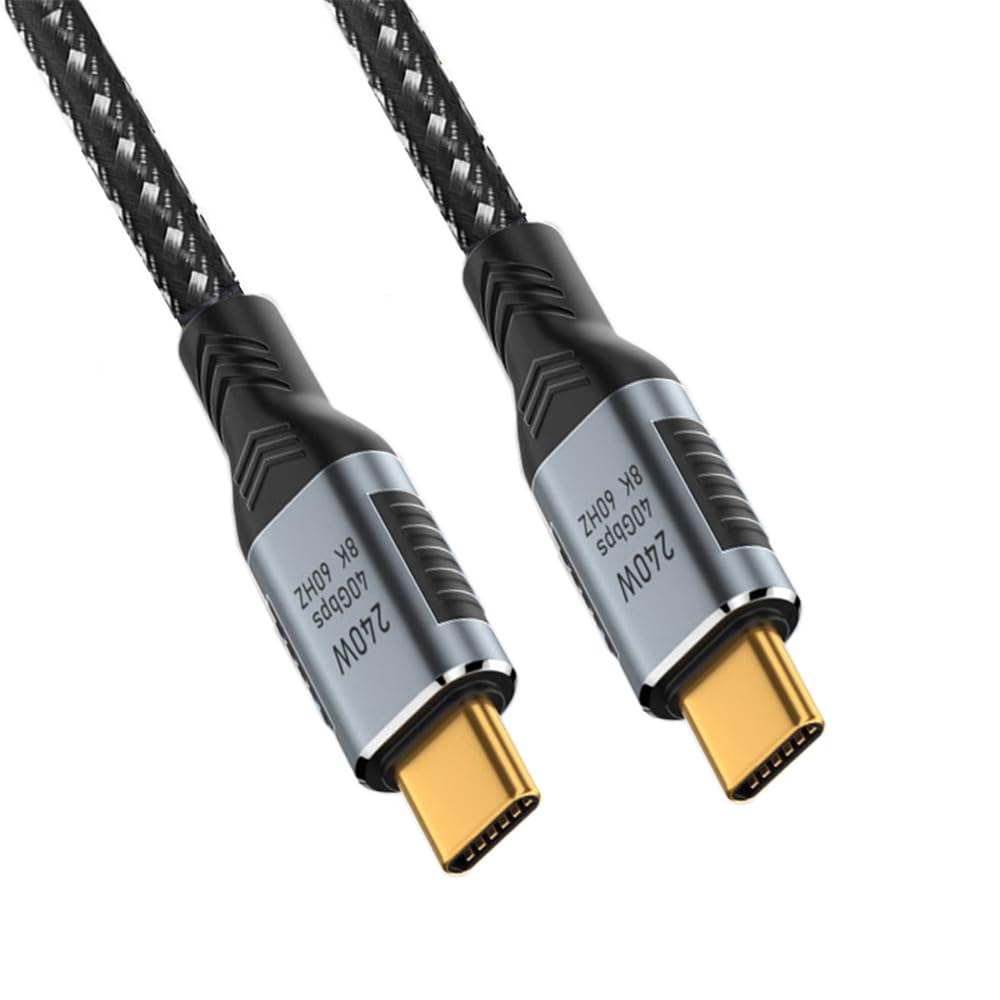 NFHK USB-C 240W USB4 Cable 40Gbps USB3.1 100W 8K@60Hz 5K USB4.0 Compatible with Thunderbolt3/4 100CM