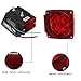 AUDEW Pair Square Tail Brake Lights Kit Water Resistant LED Side Marker for Boat/ Trailer Stop License Tail Brake