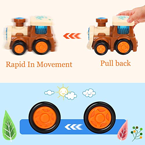 image for BBLIKE Cars Toys for 1 2 3 Year Old Kids, Toddler Push and Pull Cars S