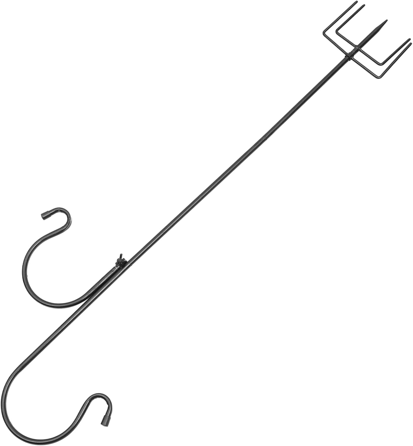 Outdoor Shepherd's Hooks - STOBOK 1pc Shepherd Hook Plant Holders for Outside Outdoor Solar Lights Tool Stand Mount Plant Stand Decorations Garden Hanger Garden Inserted Hook Ground Hanging Hook to Feed Double Rack