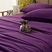 SONORO KATE Bed Sheet Set Super Soft Microfiber 1800 Thread Count Luxury Egyptian Sheets 16-Inch Deep Pocket Wrinkle and Hypoallergenic-4 Piece(King Purple)