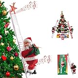 Electric Climbing Ladder Rope Santa Claus Doll