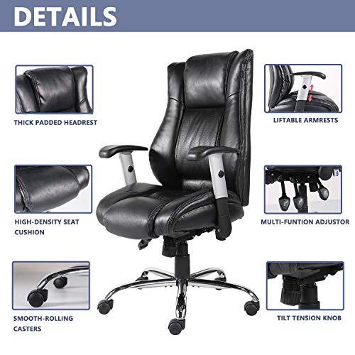 Smugdesk High Back Bonded Leather Executive Office Chair with