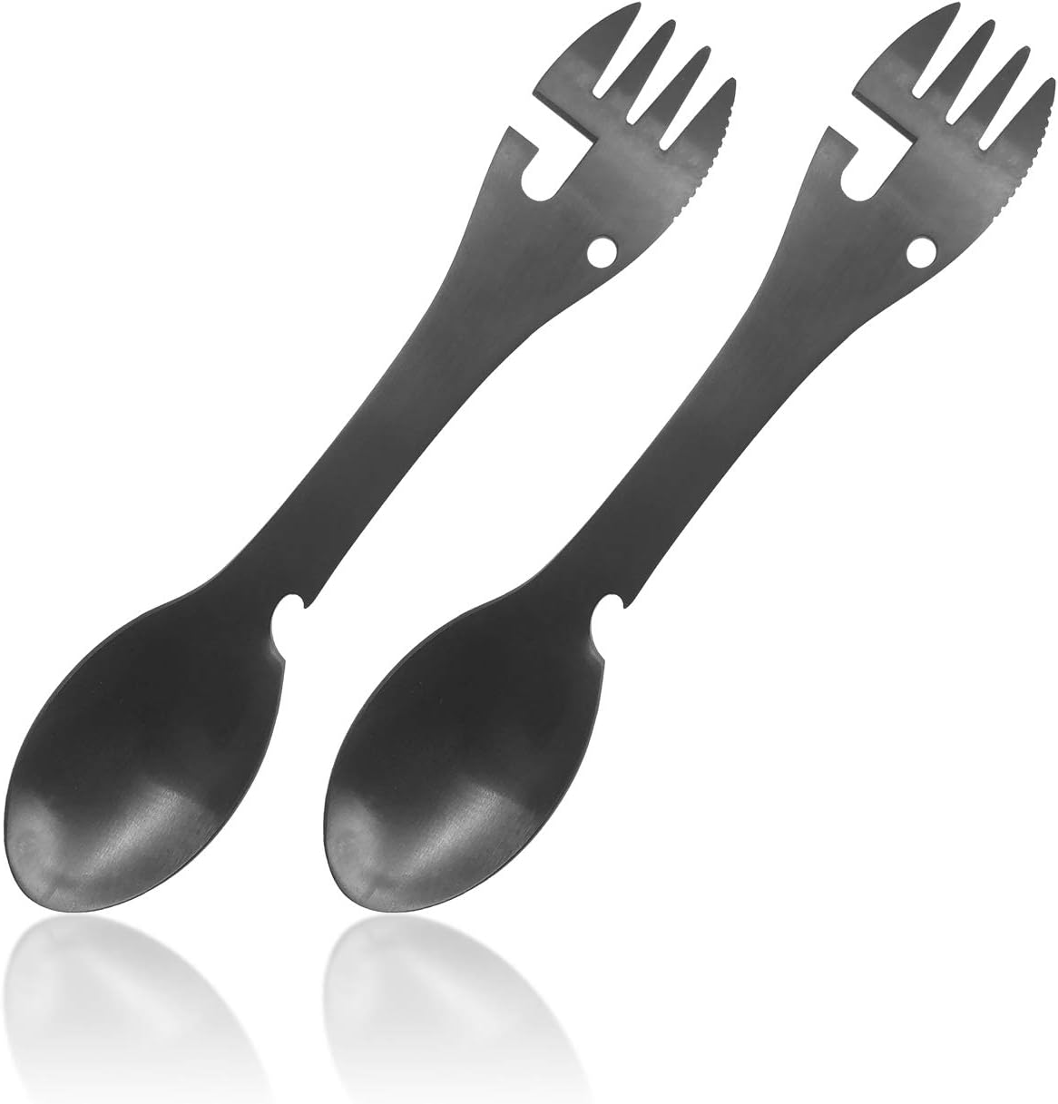 Amazon.com: Camping Utensils Survival Spoon Fork with Bottle Can Opener