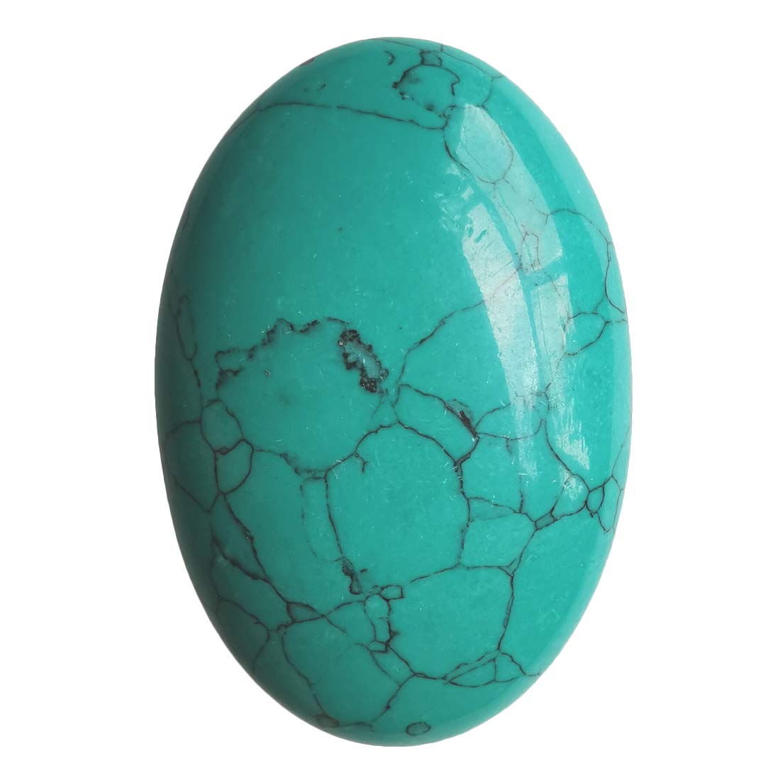 Lovionus89 Synthesis Green Howlite Turquoise 60mm Crystal Palm Stone - Polished Semi-Precious Worry Stone for Anxiety Relief, Meditation, Stress, Healing Crystals โ image 1