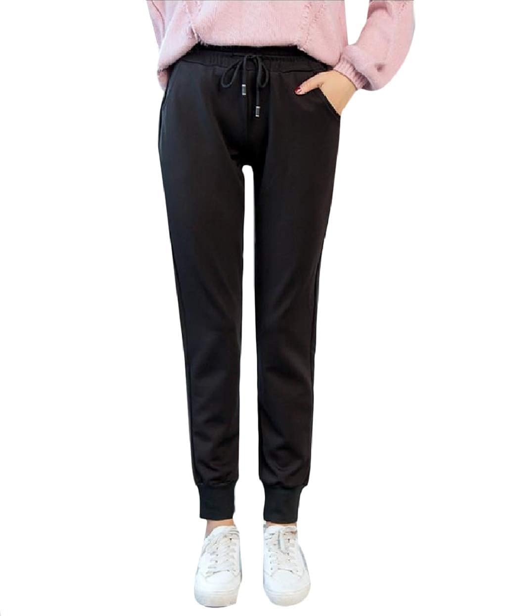 Buy ZimaesWomen Women's Cotton Elastic Loose Active Workout Curvy Work