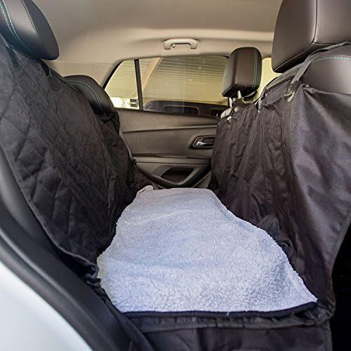 Dog Gone Dog Car Pet Seat Cover Hammock with Gray Machine Washable Fleece Mat - 2 Piece Set - Waterproof - Nonslip + Seat Flaps - 58" X 54" Wide
