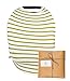 Baby Breastfeeding and Car Seat Cover – Multi-Use Infant Carrier Canopy and Nursing Cover – Great for Protection While Breast Feeding - (Gold Stripe Pattern)