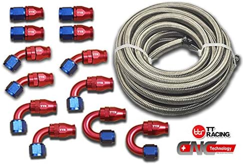 30ft E85 バイクパーツ Ptfeスイベル継手 An6 6 吸気 燃料系パーツ Ptfean6 Kit Xl B07dlnsy1m ホーム ステンレススチール燃料ラインホースキット 安いそれに目立つの バイクパーツ