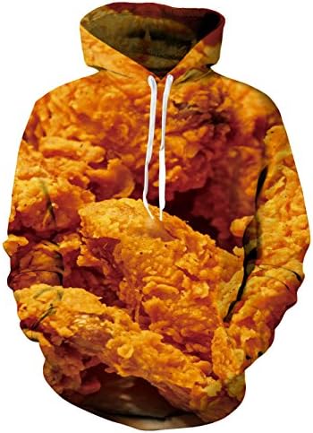 Leapparel Unisex 3D Printed Hooded Sweatshirt Casual Pullover Hoodie with Big Pocket Size S-4XL