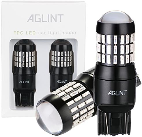 AGLINT 2X 7443 LED Bulb 4014 Chipsets 66SMD Extremely Bright 1200 Lumens W21W T20 7440 LED Light Use Auto for Turn Signal Light Brake Tail Backup Reverse Lights (Red) [Energy Class A+]