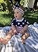 4th of July Toddler Baby Girl Romper American Flag Stars Stripes Pompom Tassel Balls + Headband