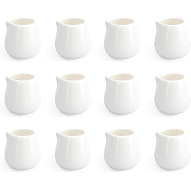 Yksiahfi - 4 Petits Pots à Sauce En Verre | 50ml Avec Poignée Bois | Pour Crème, Lait, Sirop | Style Café & Bar - 9