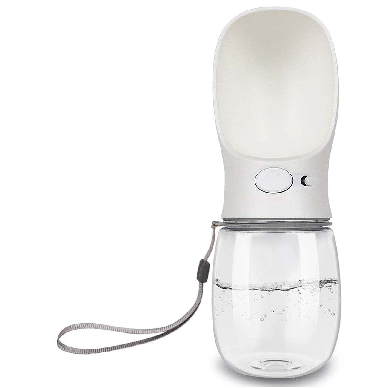 Baomasir Portable Pet Water Bottle Dog Cat Water Bottle Pet Travel Water Drink Bottle Ideal for on The Go and Hiking, White