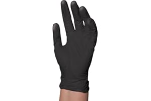 BaBylissPRO Reusable Black Satin Latex Gloves for Salon Hair Colouring, Barber, or Home Hair Dye, Cleaning or Hobbies