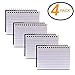 Emraw Spiral Index Cards 3x5 Ruled (4 Pack) - Spiral Bound Index Cards, 50 Page Index Card Book, Bound Flash Cards for Studying, Lined Note Cards for Office, School Supply, College