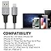 High Speed Cell Phone Charger Cable 3 Pack 1FT 3FT 6FT Extra Long Nylon Braided USB Fast Charging Cord Compatible with lPhone X Xs MAX XR 8 7 6 6s Plus 5s 5 5c SE Gray White